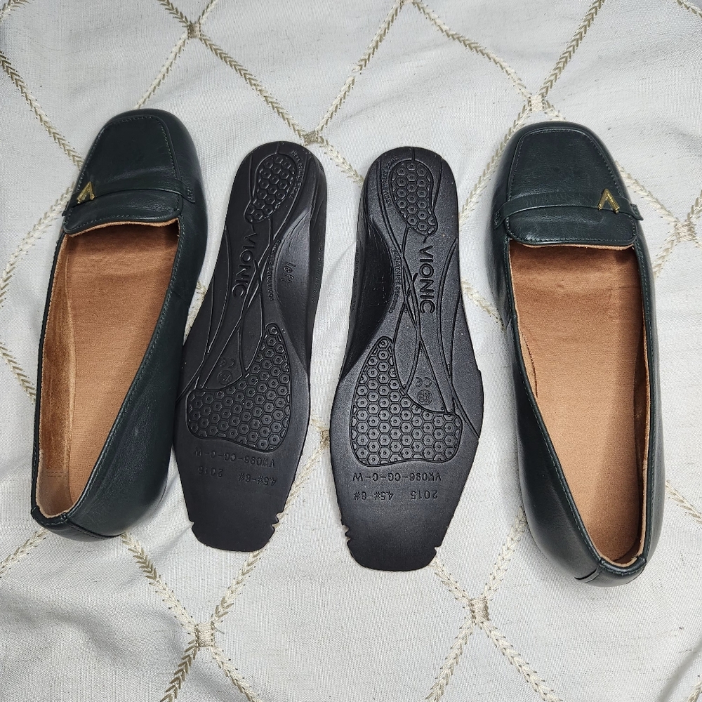 Vionic Hayes Scarab Green Loafers Size 6 Orthotic Support Comfort EUC - Picture 6 of 9
